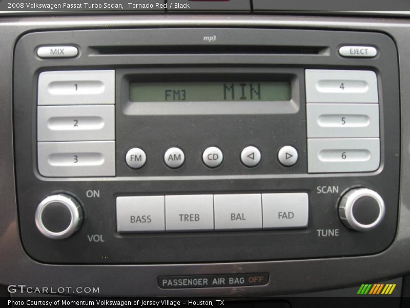 Tornado Red / Black 2008 Volkswagen Passat Turbo Sedan