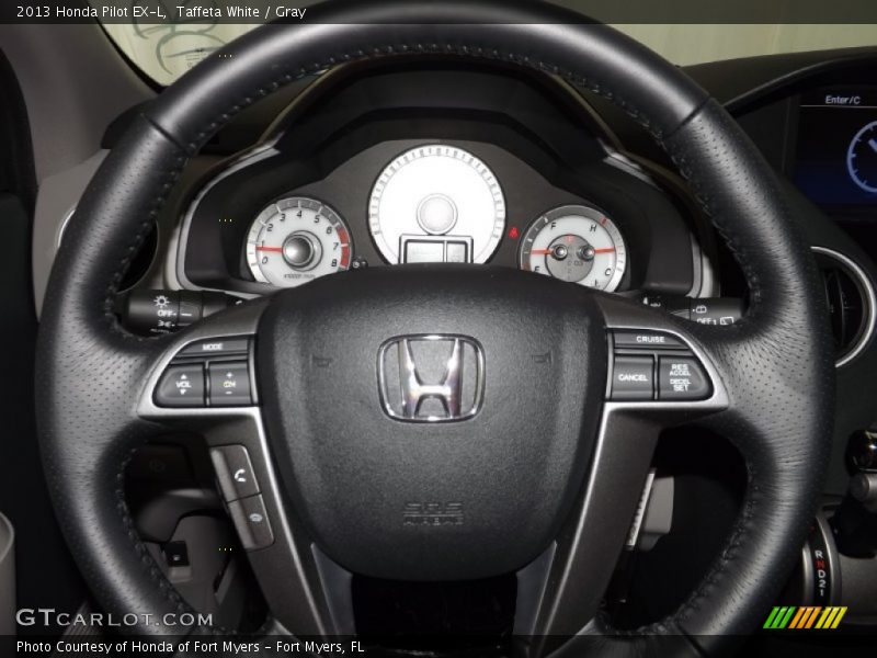 Taffeta White / Gray 2013 Honda Pilot EX-L