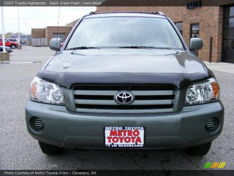 Oasis Green Pearl / Ivory Beige 2007 Toyota Highlander