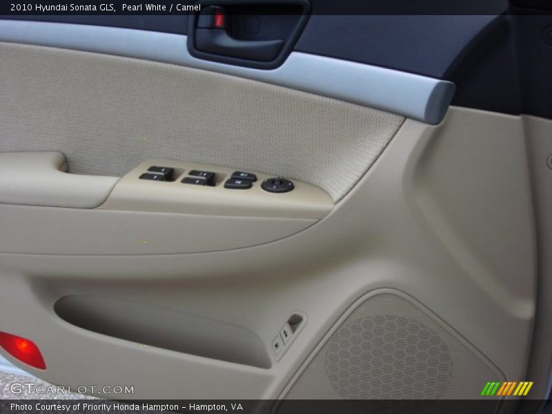Pearl White / Camel 2010 Hyundai Sonata GLS