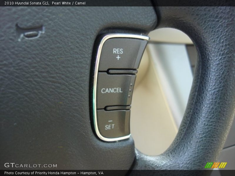 Pearl White / Camel 2010 Hyundai Sonata GLS