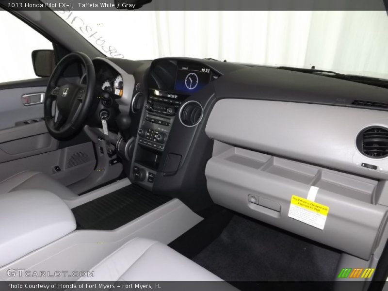 Taffeta White / Gray 2013 Honda Pilot EX-L