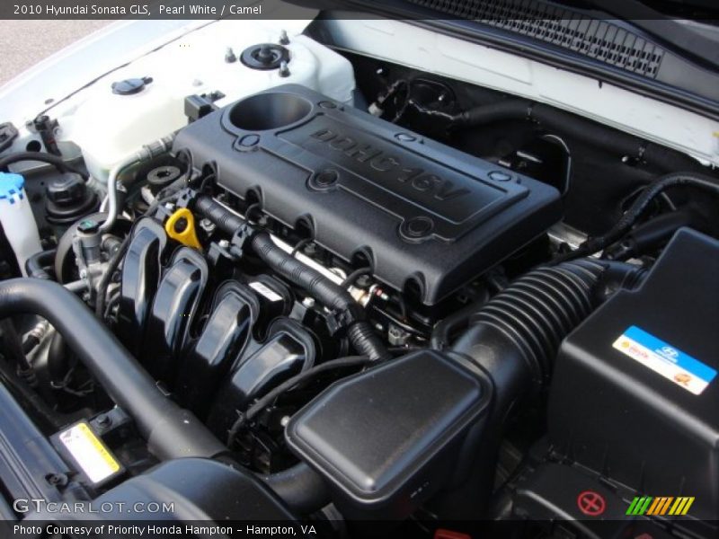 Pearl White / Camel 2010 Hyundai Sonata GLS