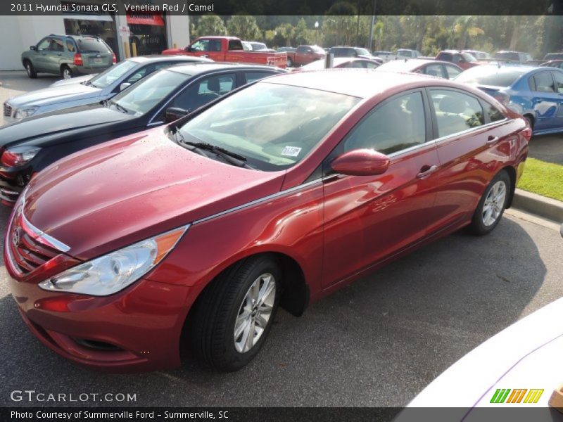 Venetian Red / Camel 2011 Hyundai Sonata GLS