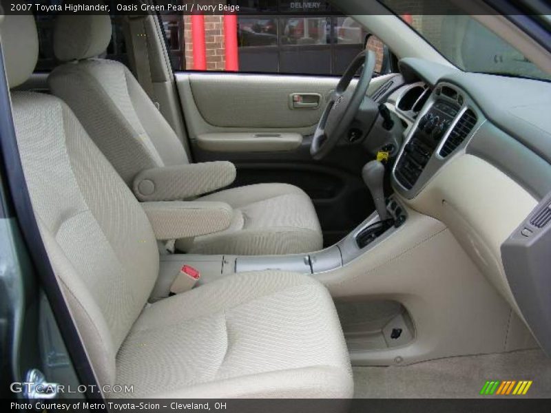 Oasis Green Pearl / Ivory Beige 2007 Toyota Highlander