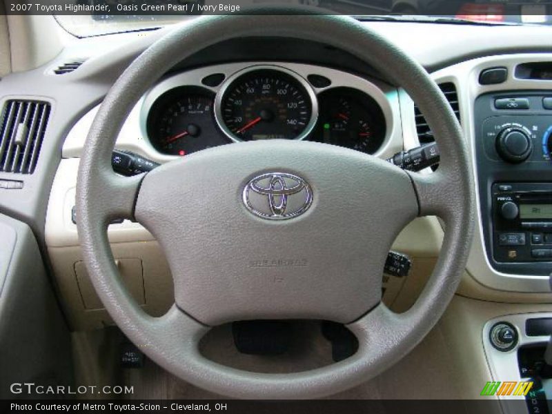 Oasis Green Pearl / Ivory Beige 2007 Toyota Highlander