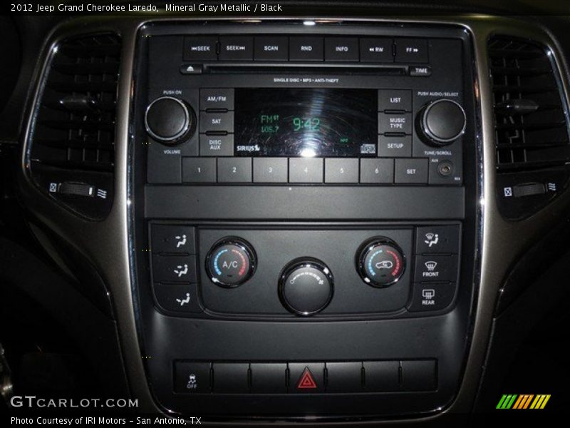 Mineral Gray Metallic / Black 2012 Jeep Grand Cherokee Laredo