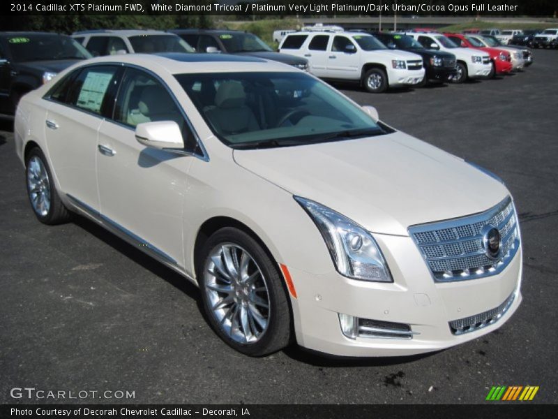 White Diamond Tricoat / Platinum Very Light Platinum/Dark Urban/Cocoa Opus Full Leather 2014 Cadillac XTS Platinum FWD