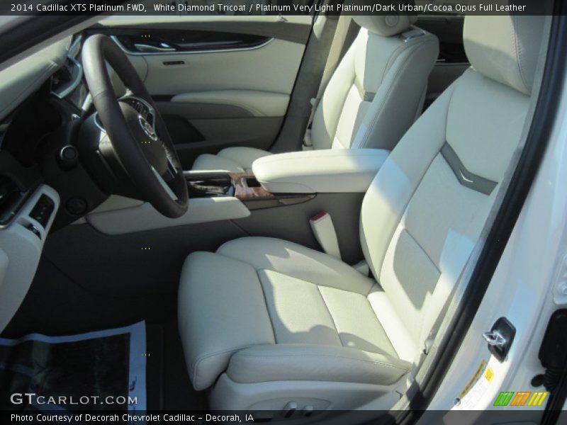 White Diamond Tricoat / Platinum Very Light Platinum/Dark Urban/Cocoa Opus Full Leather 2014 Cadillac XTS Platinum FWD