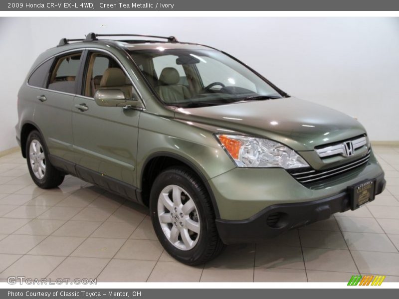 Green Tea Metallic / Ivory 2009 Honda CR-V EX-L 4WD