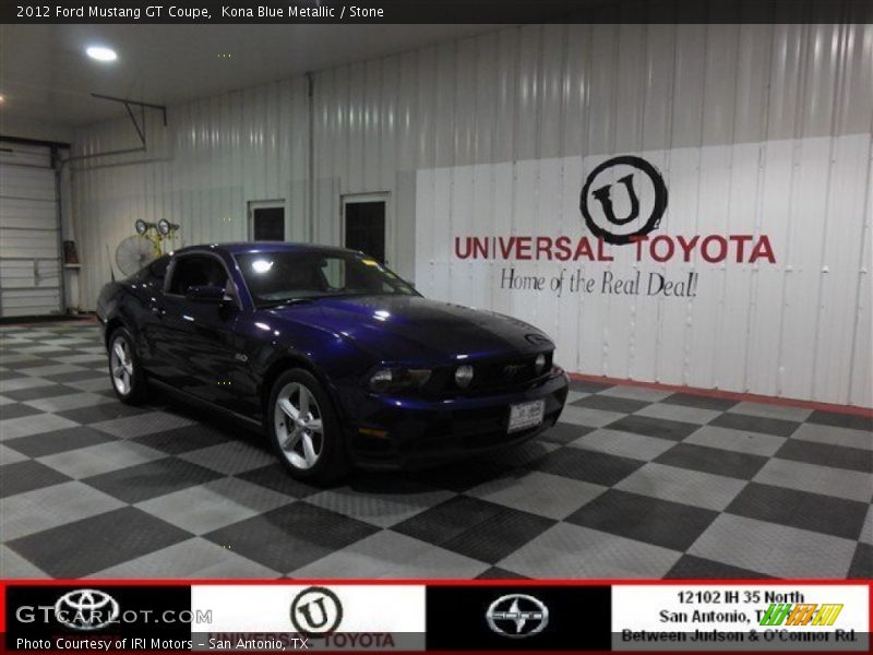 Kona Blue Metallic / Stone 2012 Ford Mustang GT Coupe