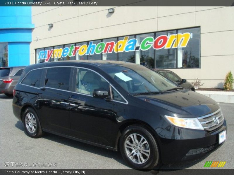 Crystal Black Pearl / Gray 2011 Honda Odyssey EX-L