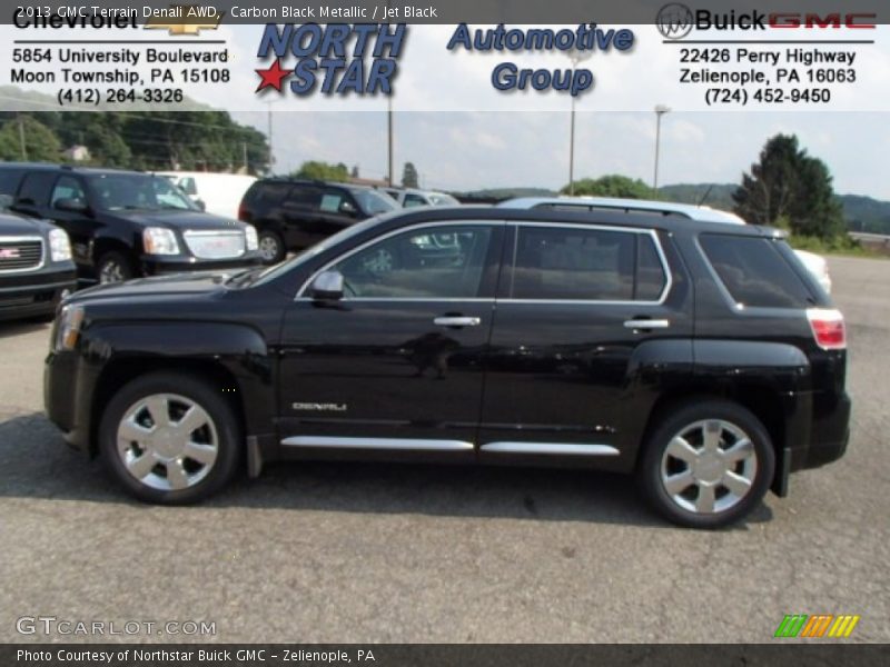 Carbon Black Metallic / Jet Black 2013 GMC Terrain Denali AWD