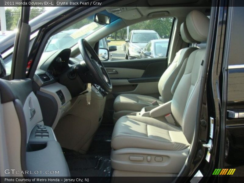 Crystal Black Pearl / Gray 2011 Honda Odyssey EX-L
