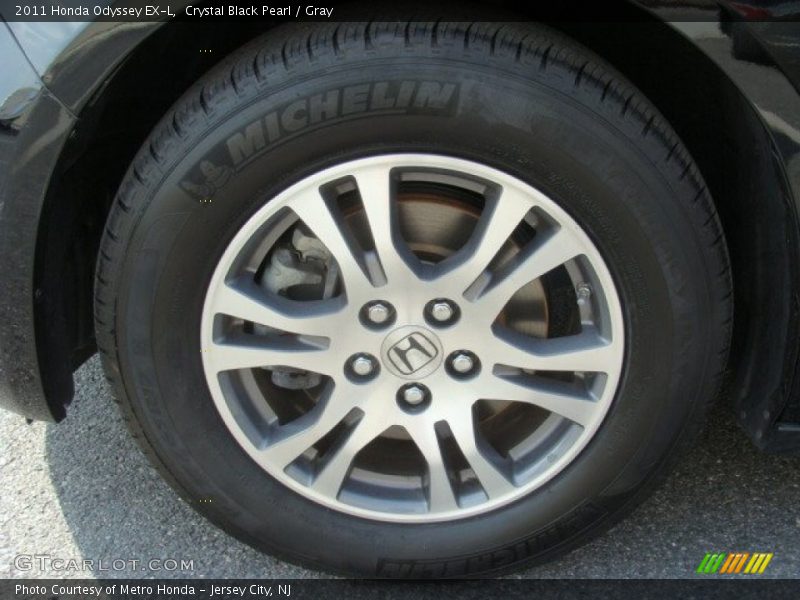 Crystal Black Pearl / Gray 2011 Honda Odyssey EX-L