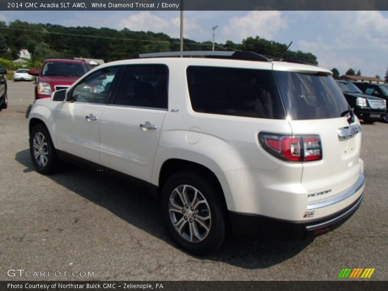 White Diamond Tricoat / Ebony 2014 GMC Acadia SLT AWD