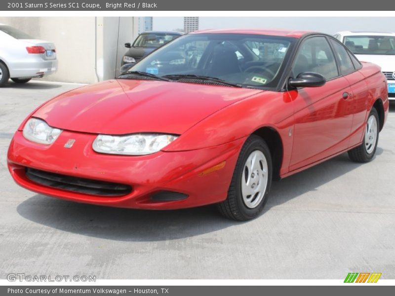 Bright Red / Black 2001 Saturn S Series SC1 Coupe