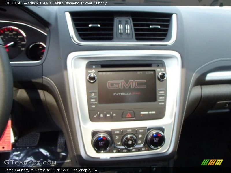 White Diamond Tricoat / Ebony 2014 GMC Acadia SLT AWD