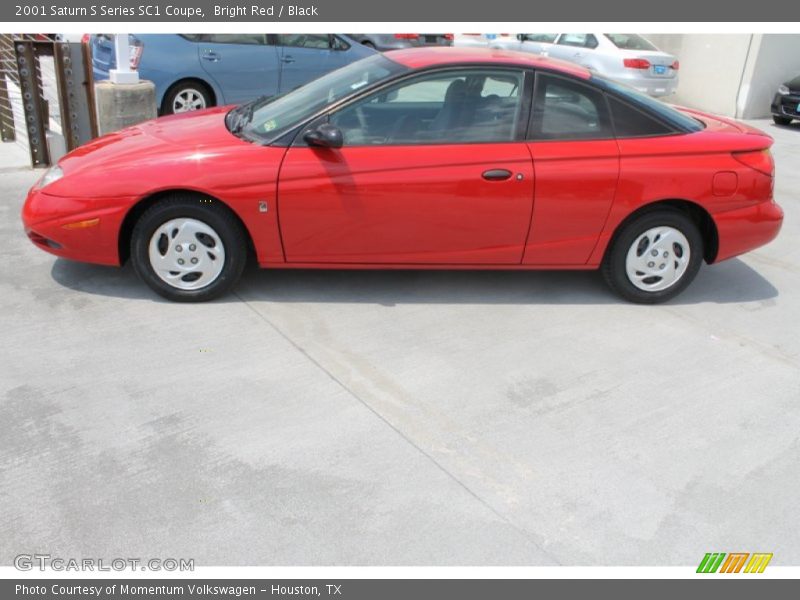 Bright Red / Black 2001 Saturn S Series SC1 Coupe