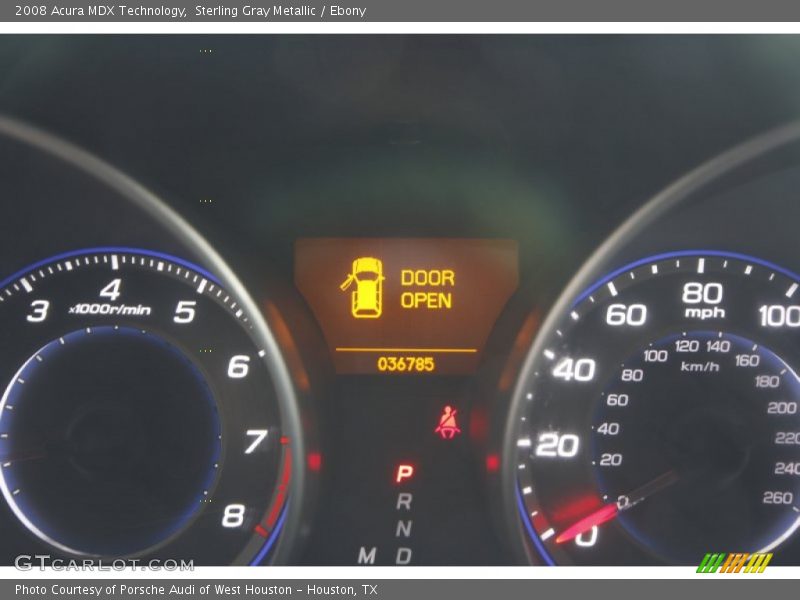 Sterling Gray Metallic / Ebony 2008 Acura MDX Technology