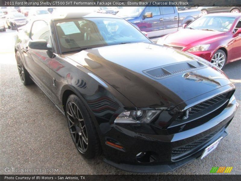 Ebony Black / Charcoal Black/Black 2011 Ford Mustang Shelby GT500 SVT Performance Package Coupe