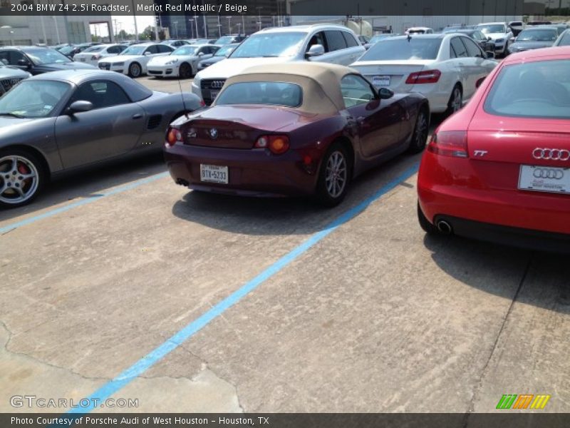 Merlot Red Metallic / Beige 2004 BMW Z4 2.5i Roadster