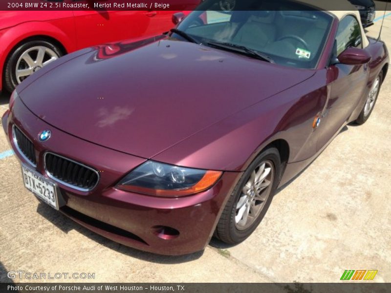 Merlot Red Metallic / Beige 2004 BMW Z4 2.5i Roadster