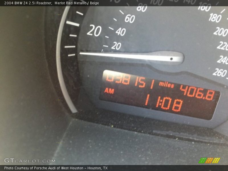 Merlot Red Metallic / Beige 2004 BMW Z4 2.5i Roadster