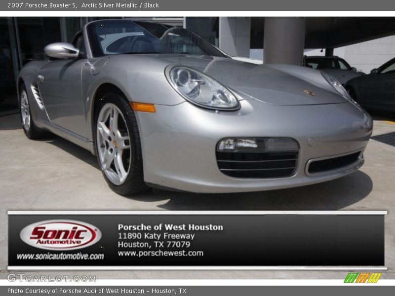 Arctic Silver Metallic / Black 2007 Porsche Boxster S