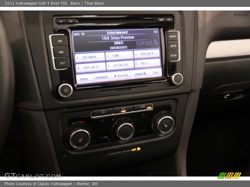 Controls of 2011 Golf 4 Door TDI