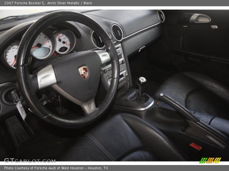 Arctic Silver Metallic / Black 2007 Porsche Boxster S