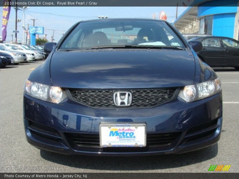 Royal Blue Pearl / Gray 2010 Honda Civic EX Coupe