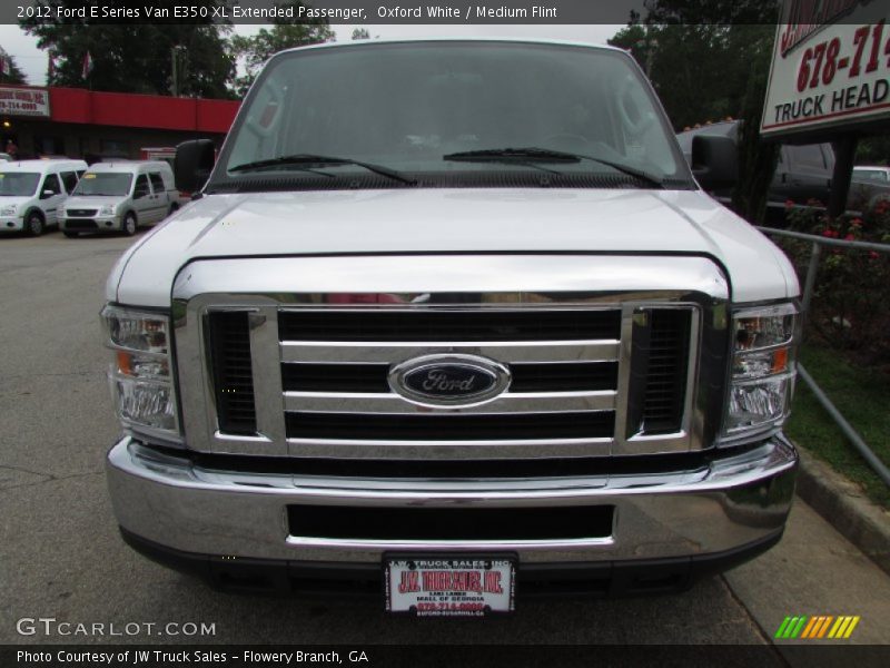 Oxford White / Medium Flint 2012 Ford E Series Van E350 XL Extended Passenger