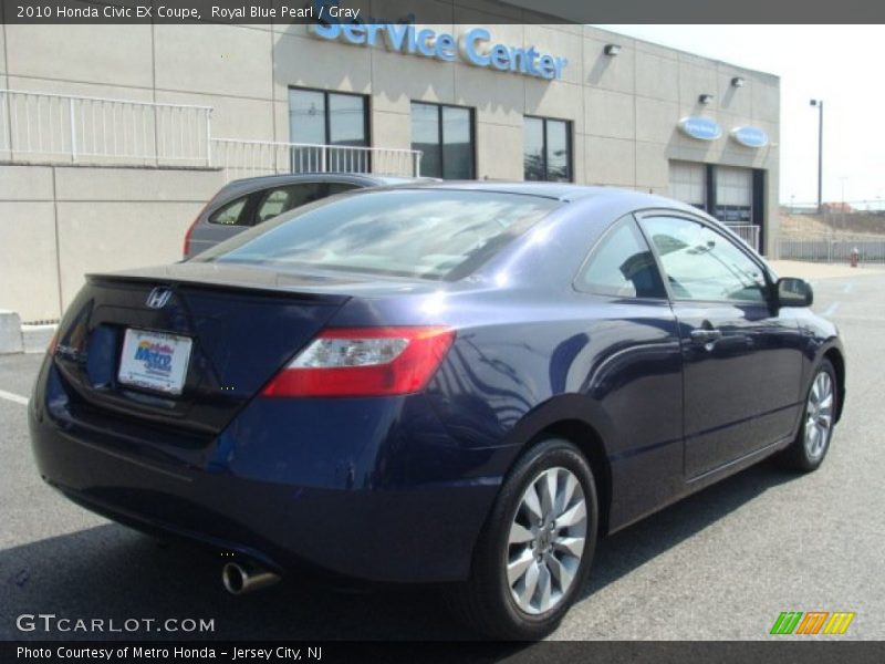 Royal Blue Pearl / Gray 2010 Honda Civic EX Coupe