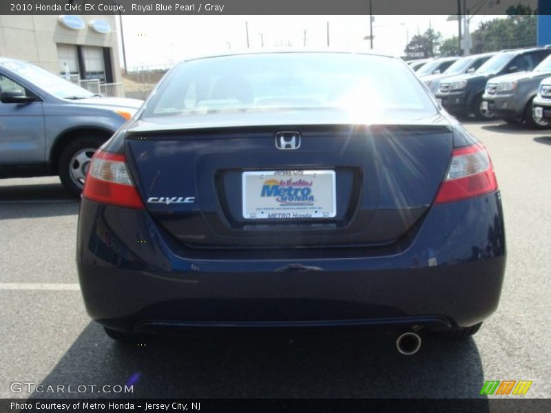 Royal Blue Pearl / Gray 2010 Honda Civic EX Coupe