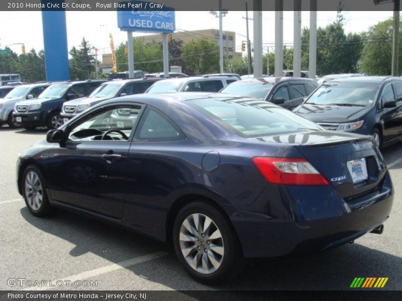 Royal Blue Pearl / Gray 2010 Honda Civic EX Coupe