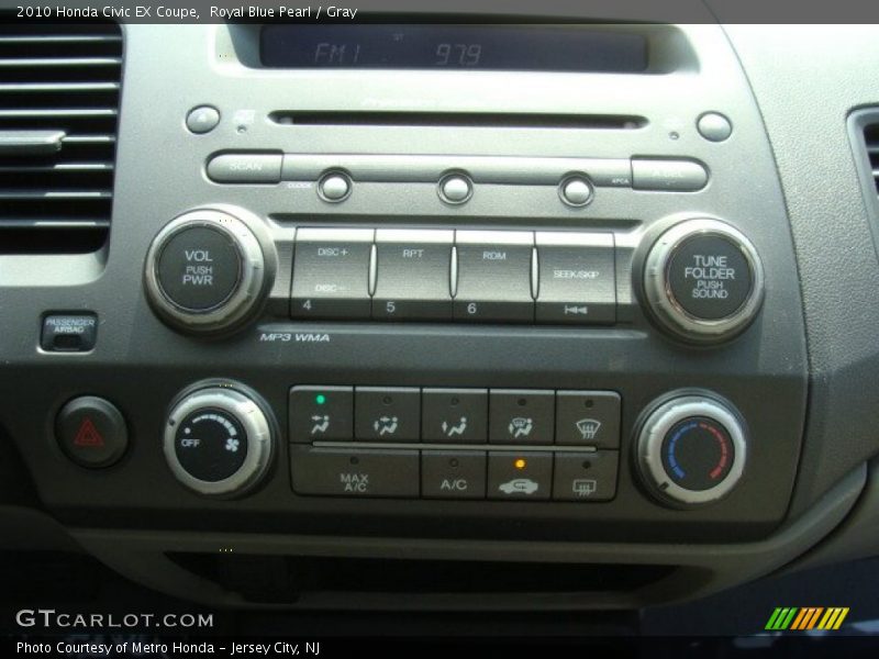 Royal Blue Pearl / Gray 2010 Honda Civic EX Coupe