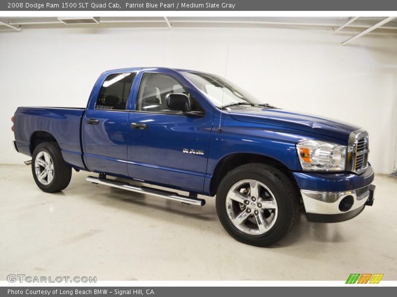 Patriot Blue Pearl / Medium Slate Gray 2008 Dodge Ram 1500 SLT Quad Cab