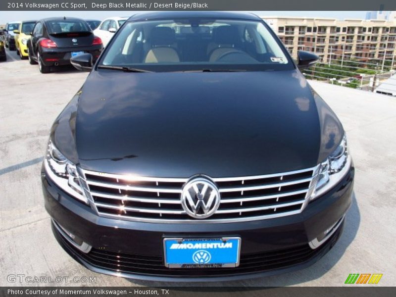 Deep Black Metallic / Desert Beige/Black 2014 Volkswagen CC Sport