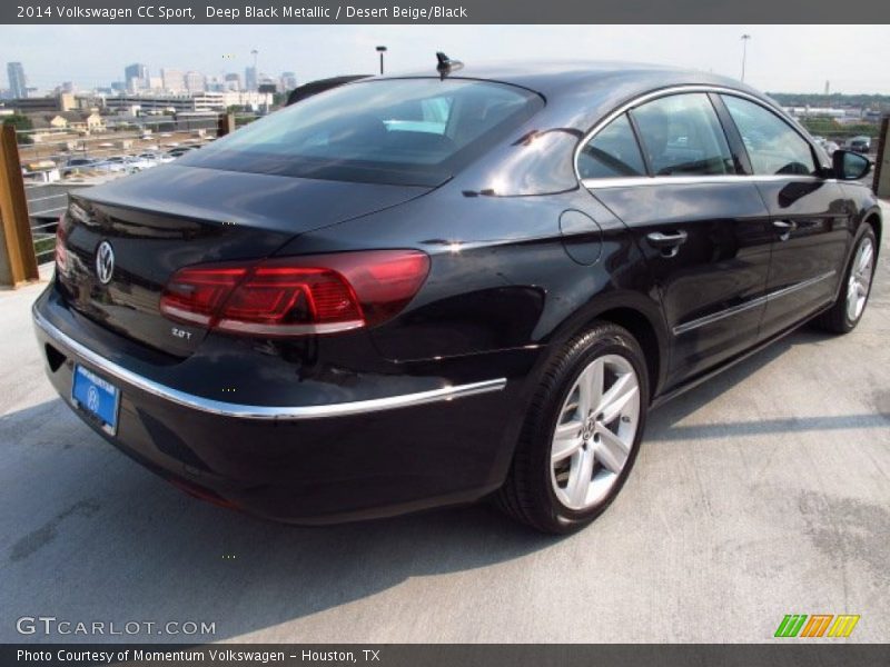 Deep Black Metallic / Desert Beige/Black 2014 Volkswagen CC Sport