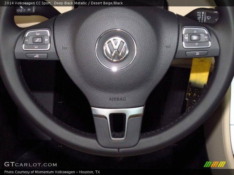 Deep Black Metallic / Desert Beige/Black 2014 Volkswagen CC Sport