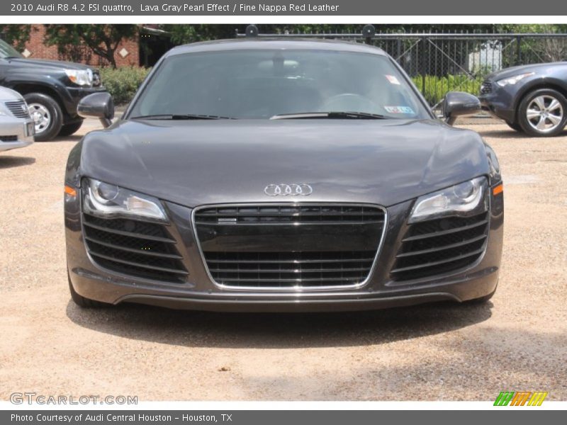 Lava Gray Pearl Effect / Fine Nappa Red Leather 2010 Audi R8 4.2 FSI quattro
