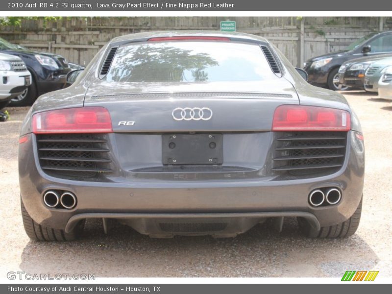 Lava Gray Pearl Effect / Fine Nappa Red Leather 2010 Audi R8 4.2 FSI quattro