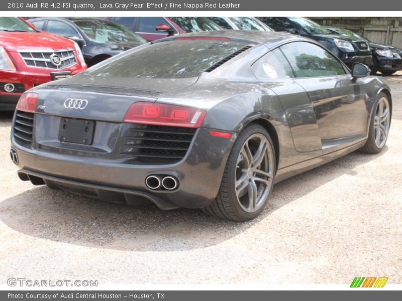 Lava Gray Pearl Effect / Fine Nappa Red Leather 2010 Audi R8 4.2 FSI quattro