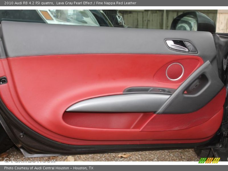 Lava Gray Pearl Effect / Fine Nappa Red Leather 2010 Audi R8 4.2 FSI quattro