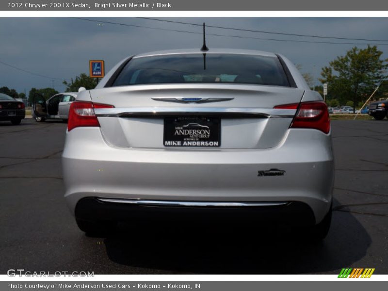 Bright Silver Metallic / Black 2012 Chrysler 200 LX Sedan