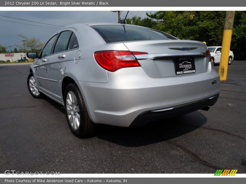 Bright Silver Metallic / Black 2012 Chrysler 200 LX Sedan