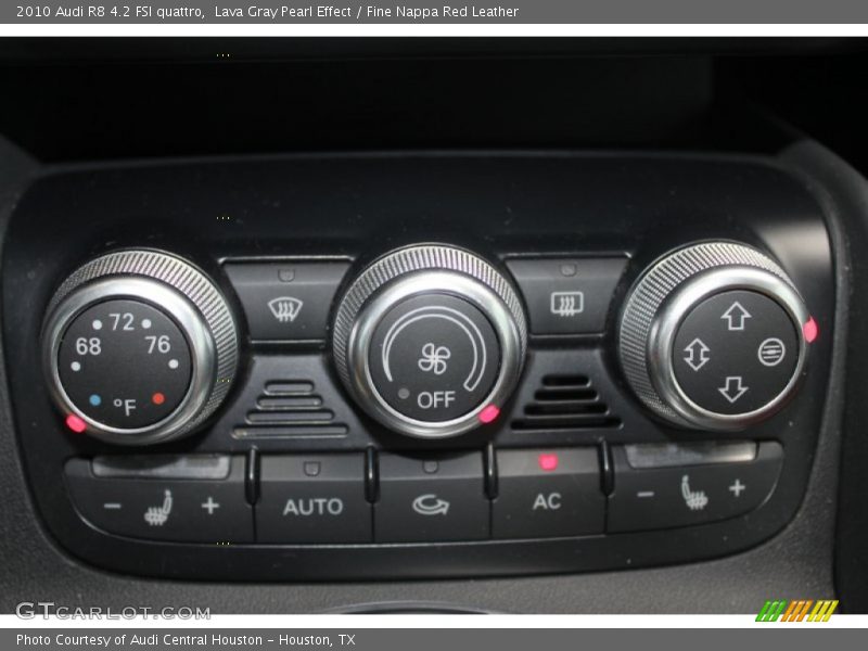 Lava Gray Pearl Effect / Fine Nappa Red Leather 2010 Audi R8 4.2 FSI quattro