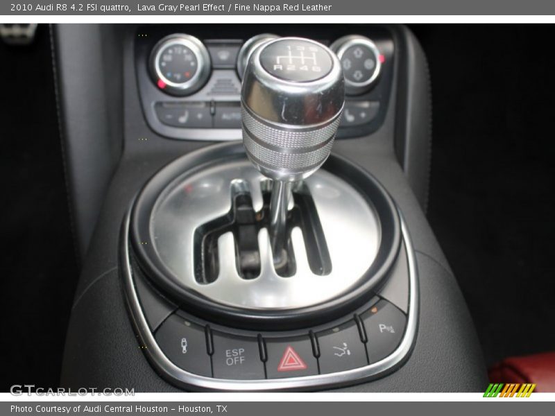 Lava Gray Pearl Effect / Fine Nappa Red Leather 2010 Audi R8 4.2 FSI quattro