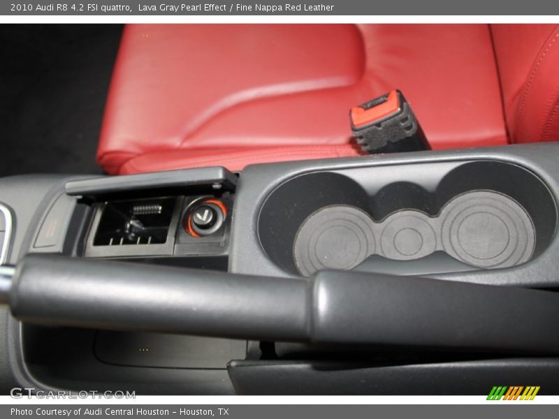 Lava Gray Pearl Effect / Fine Nappa Red Leather 2010 Audi R8 4.2 FSI quattro
